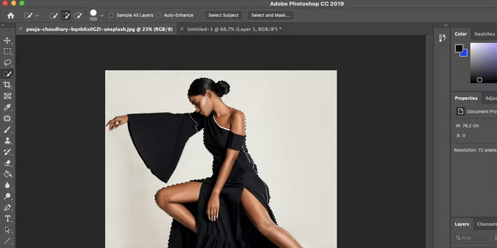 Photoshop: Hintergrundfarbe ändern – Objekt auswählen