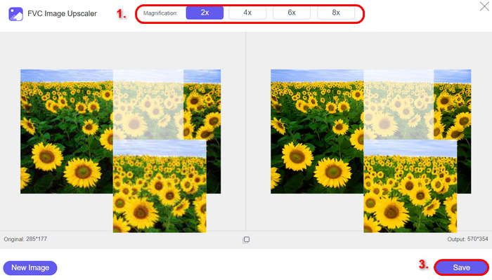 Δωρεάν προεπισκόπηση FVC Image Upscaler