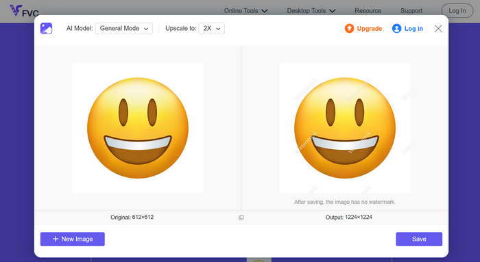 FVC Δωρεάν αναβάθμιση εικόνας Προεπισκόπηση Emoji