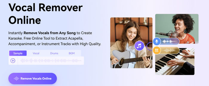 Penghilang Vokal Media.io
