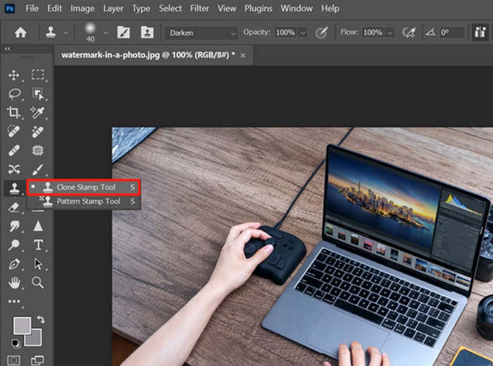 Photoshop Wasserzeichen entfernen Klonstempel