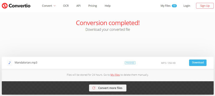 Download geconverteerde mp3