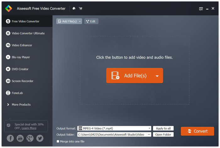 Antarmuka Video Converter gratis