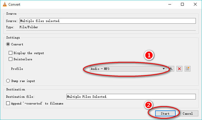 Converter WAV para MP3 em VLC