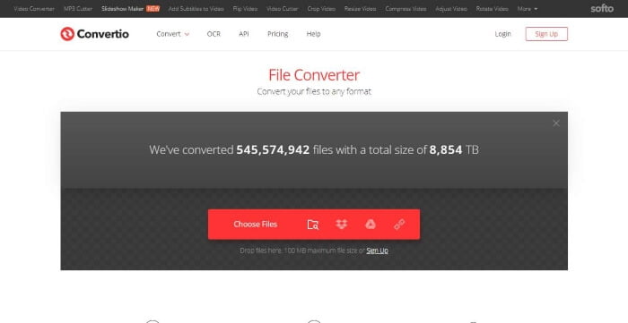 Convertioドロップファイル