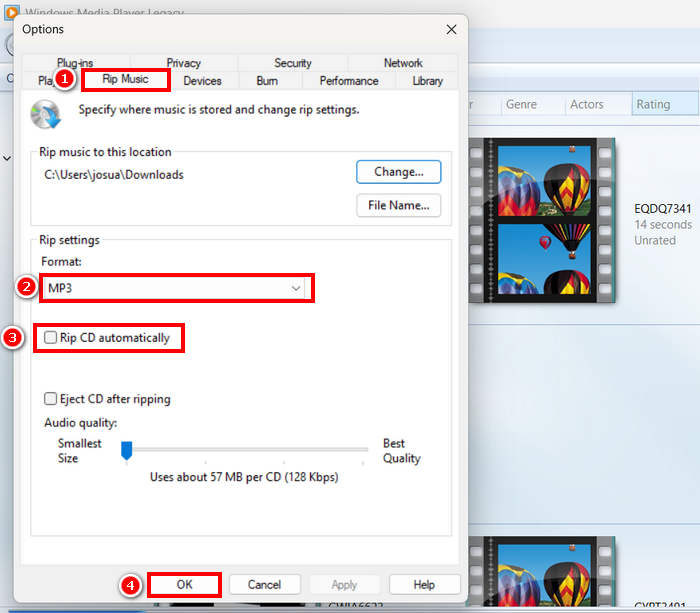 Reproductor multimedia de WMV a MP3: copiar música