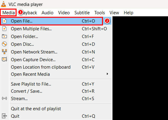 AVI do MP4 VLC Přidání médií