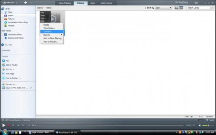 Realplayer 변환