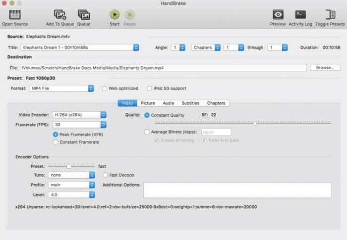 แปลง MPEG เป็น MP4 ด้วย Handbrake