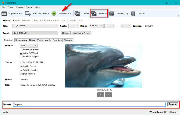 Convert WTV to MP4 Handbrake