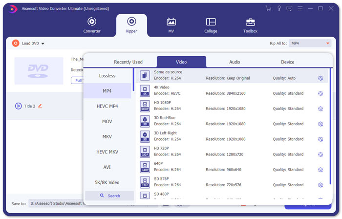 Choose Chormecast Supported Format