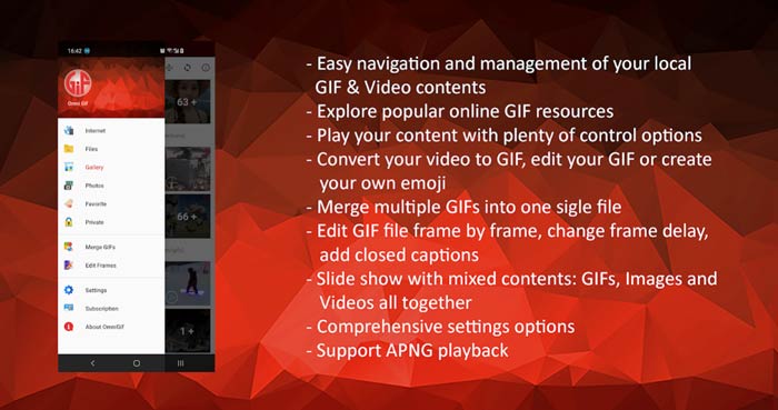 แอพ GIF Player สำหรับ Android OmniGIF