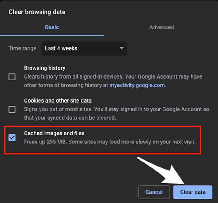 Hapus data yang di-cache