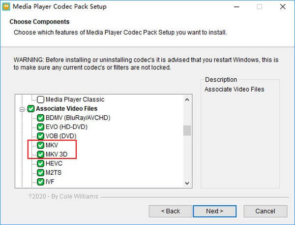 Install windows media player mkv code pack