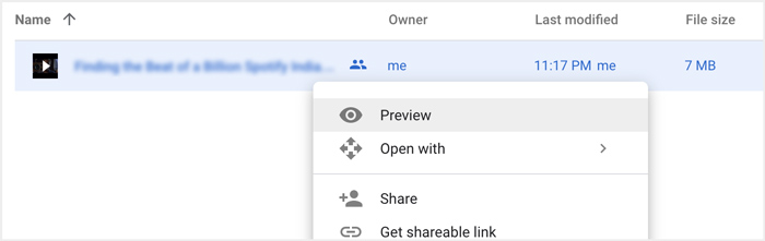 Google Drive Preview