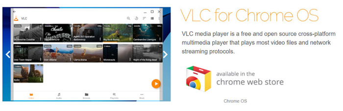 VLC per reproduir mp4 a Chromebook