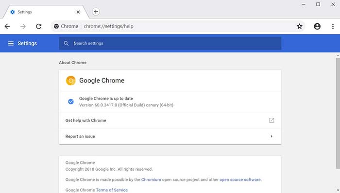 Обновите Chrome