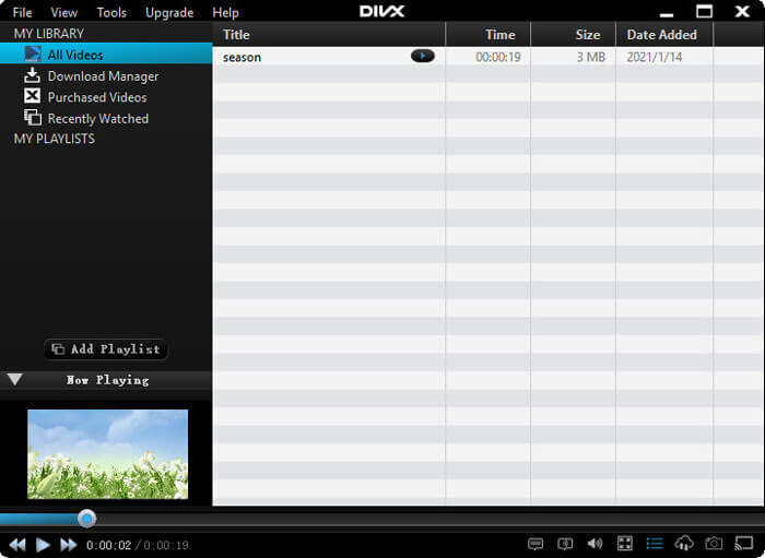 Divx player