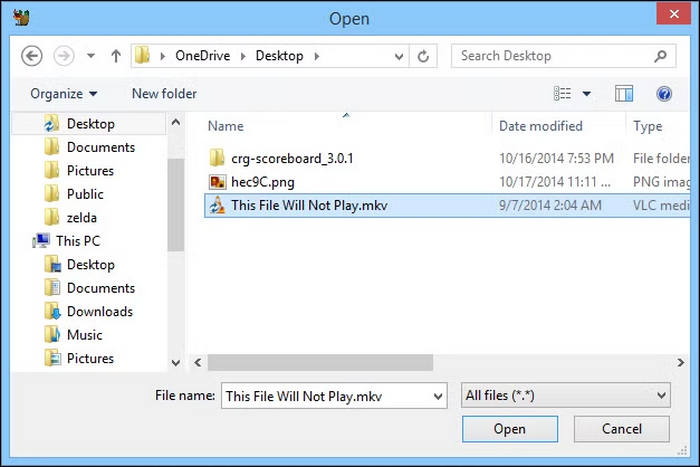 Vybrat soubor v HandBrake