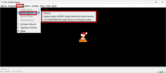 Dispositivo de audio en VLC