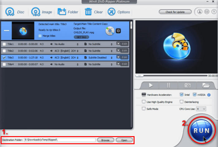 Winx DVD-ripper Platinum Run