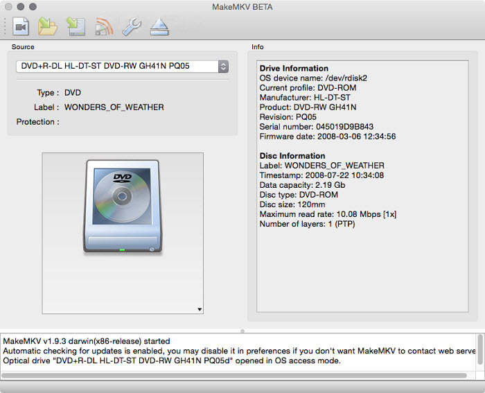 MAC DVD Ripper Makemkv