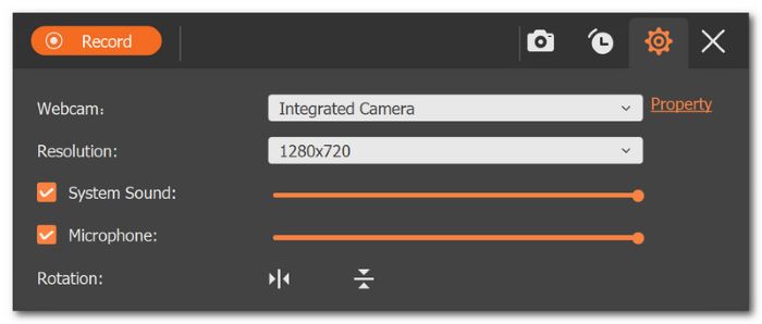 Configuració de la càmera web