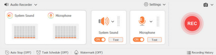 FVC Bildschirmrekorder Audioaufnahme