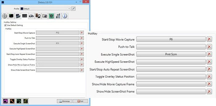 Dxtory Interface