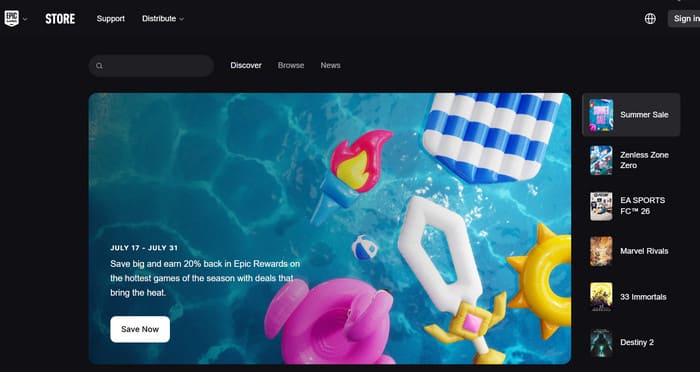 فروشگاه اپیک گیمز