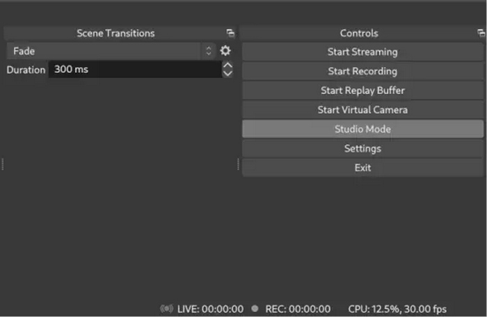 OBS Studio 녹화 시작 클릭