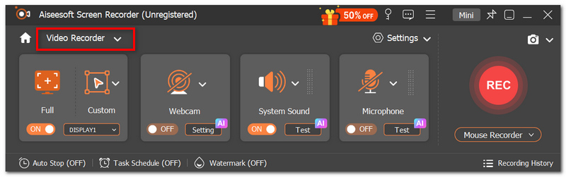 Choose Video Recorder