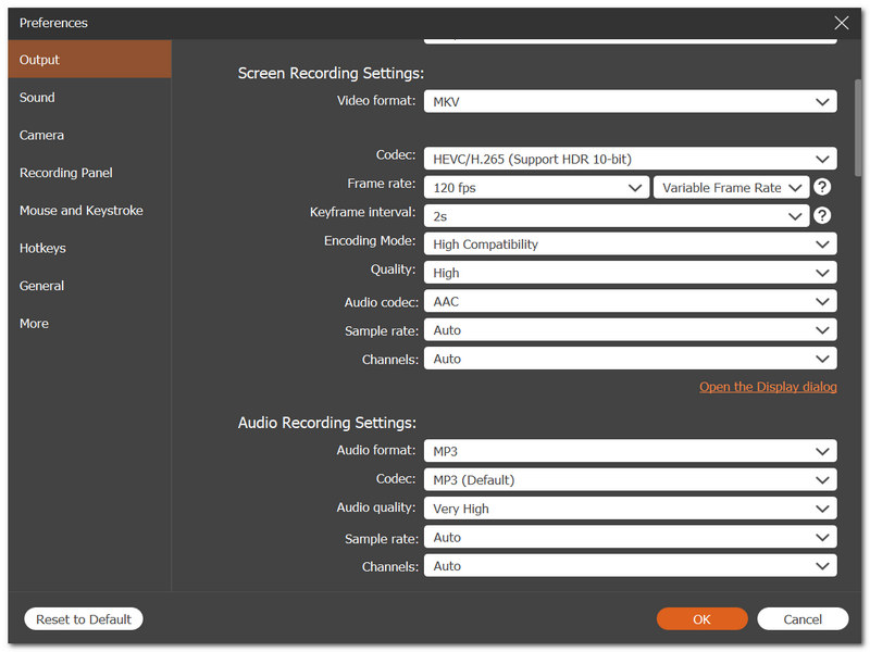 Customize The Settings