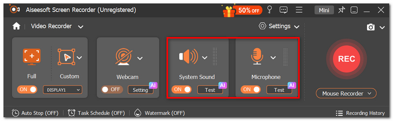 Turn On System And Mic