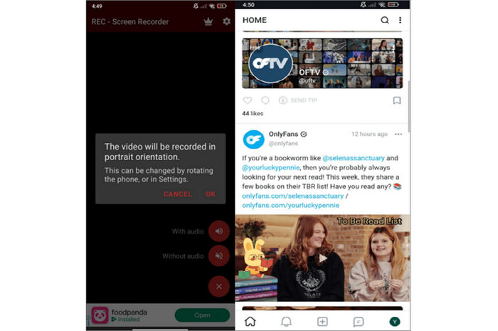 Optag Onlyfans-skærmoptagelsesapp