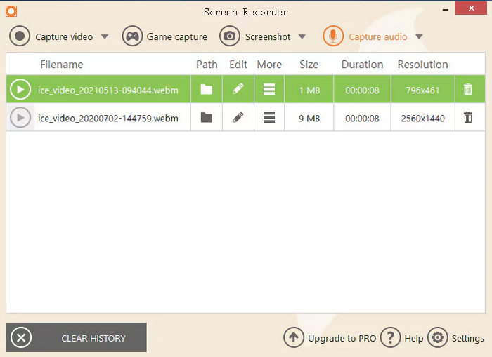 Icecream Screen Recorder Save