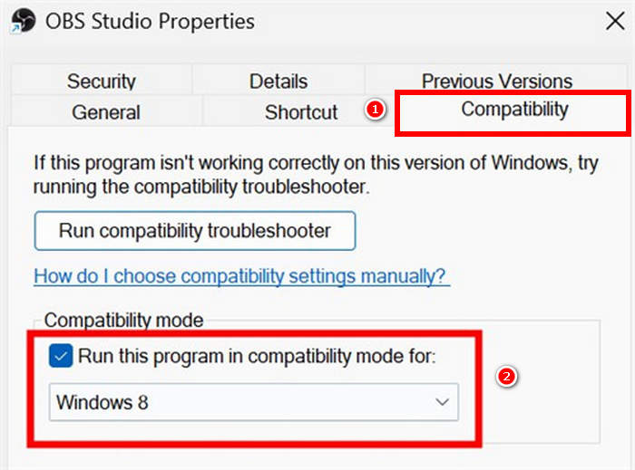 Λειτουργία συμβατότητας OBS