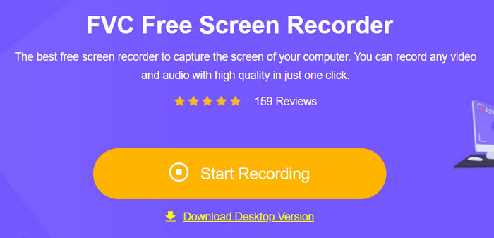 FVC Screen Record Click Start Recording