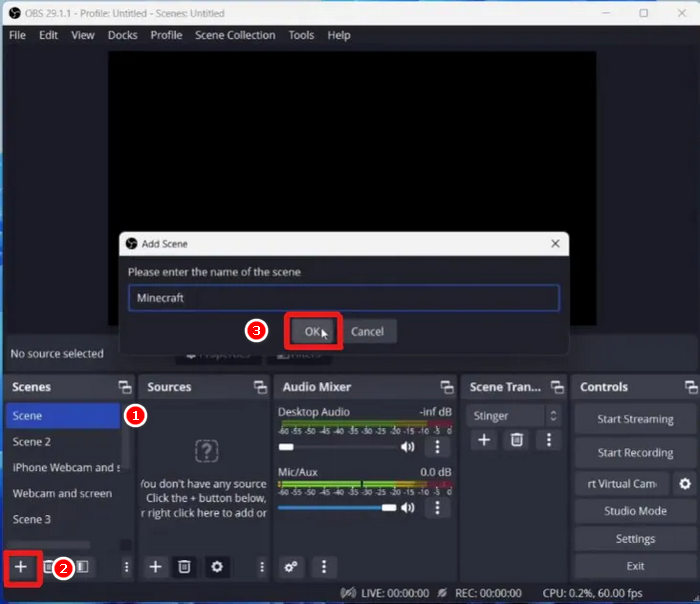 Obsスタジオシーン