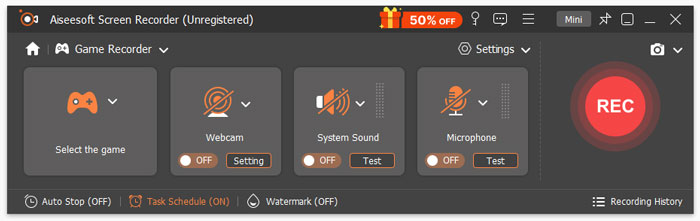 Gravador de tela FVC, gravador de jogos