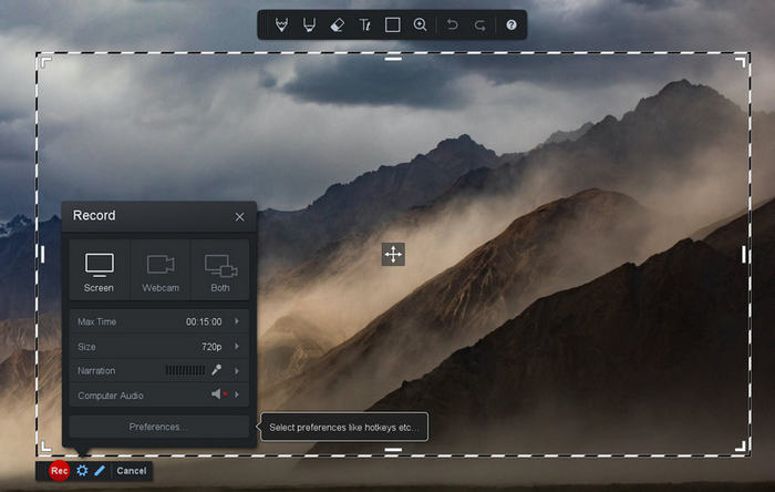 Screencast o Matic con herramienta de dibujo
