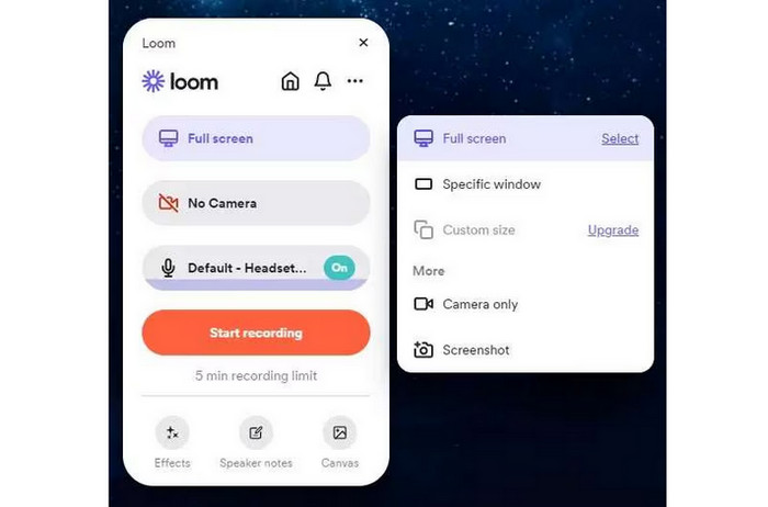 Gravador de tela gratuito Loom