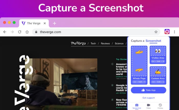 Captura e gravação de tela