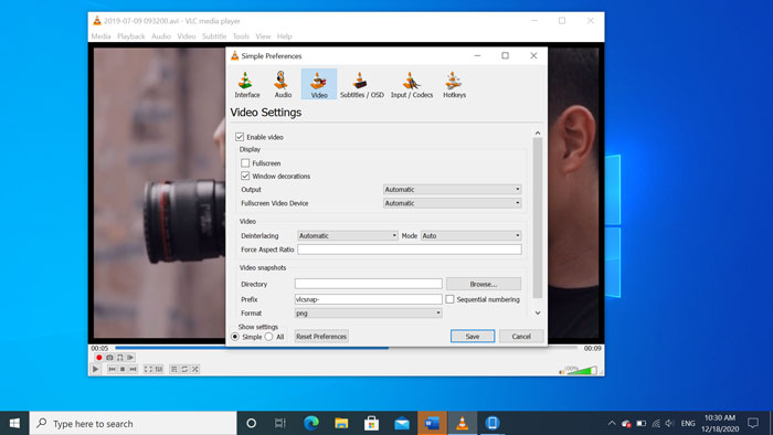 Set up preferences