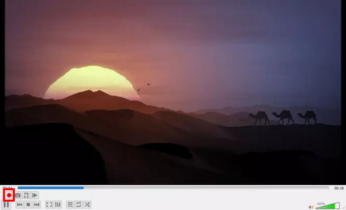 VLC Media Player Click Record