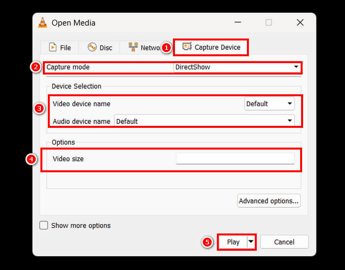 vVLC Media Player Directshow