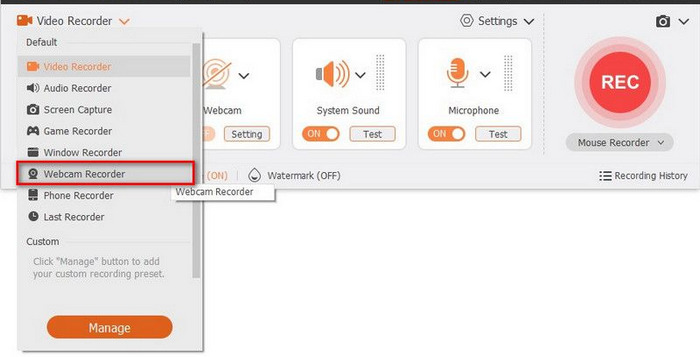 FVC Gravador de Tela Gratuito para Webcam