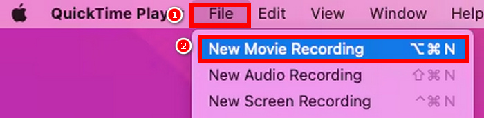 Gravação de vídeo com webcam Quicktime