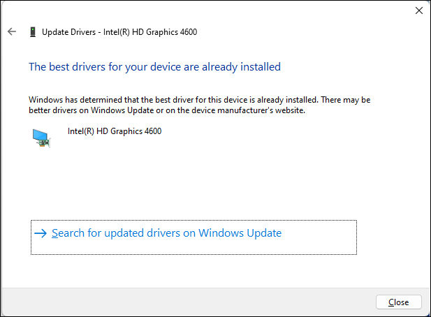 Check The Updated Driver