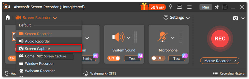 Select Screen Capture